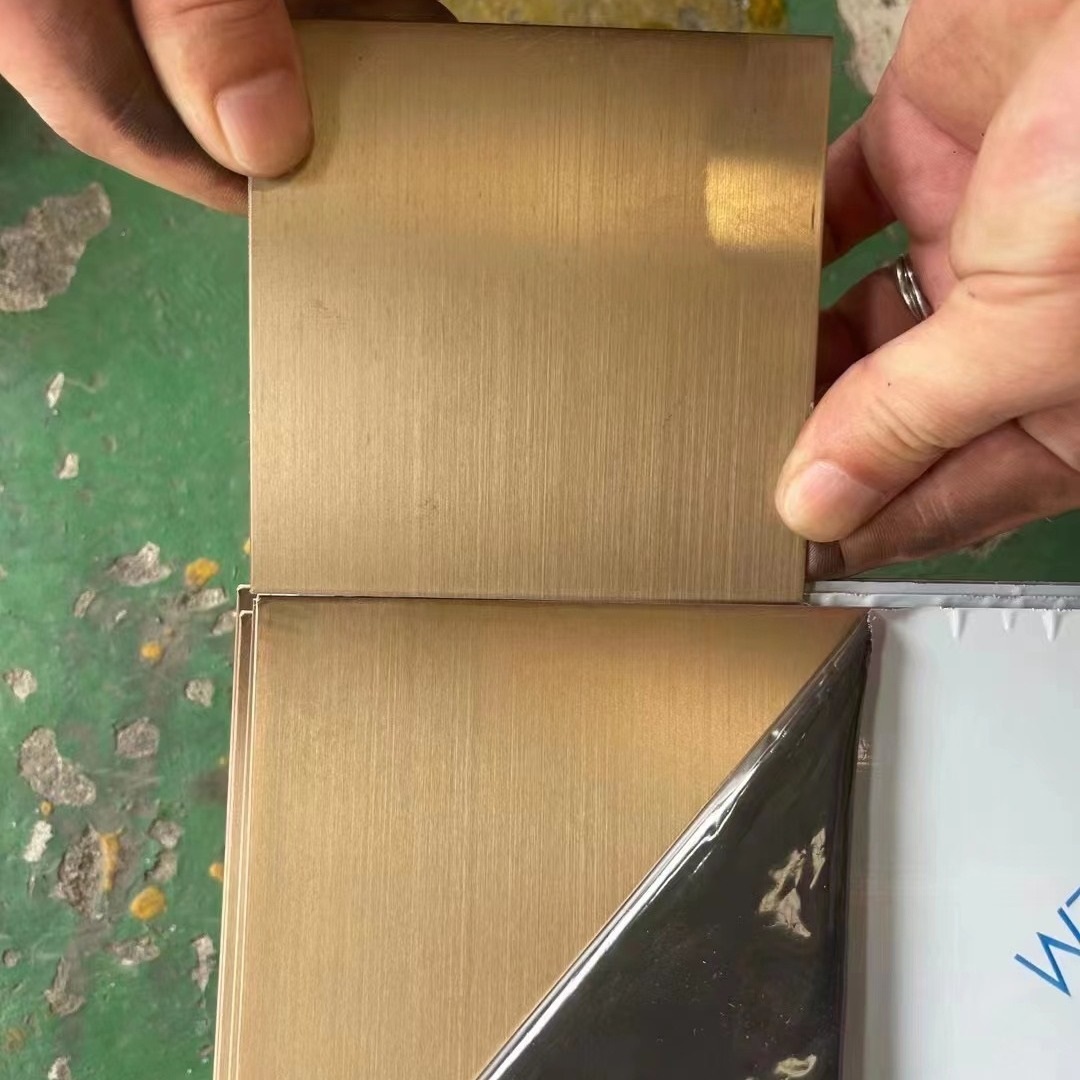 304 gold hairline stainless steel sheet