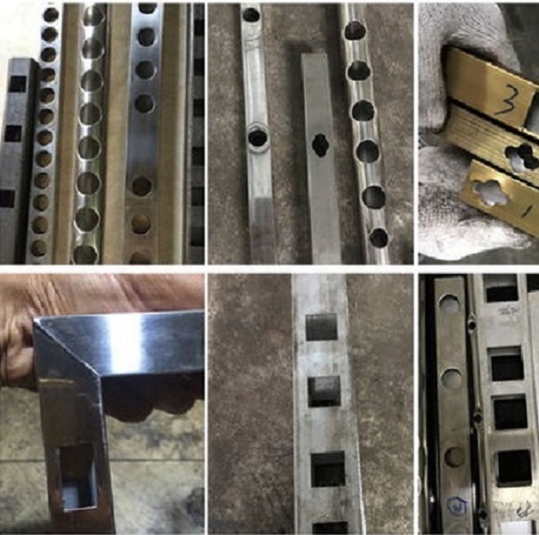 Stainless steel round tube square tube square hole elliptical hole punching