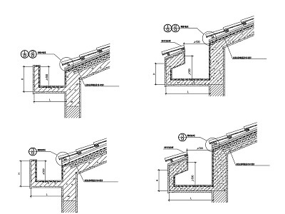 Diagramme de nœud standard d'un toit en tuiles