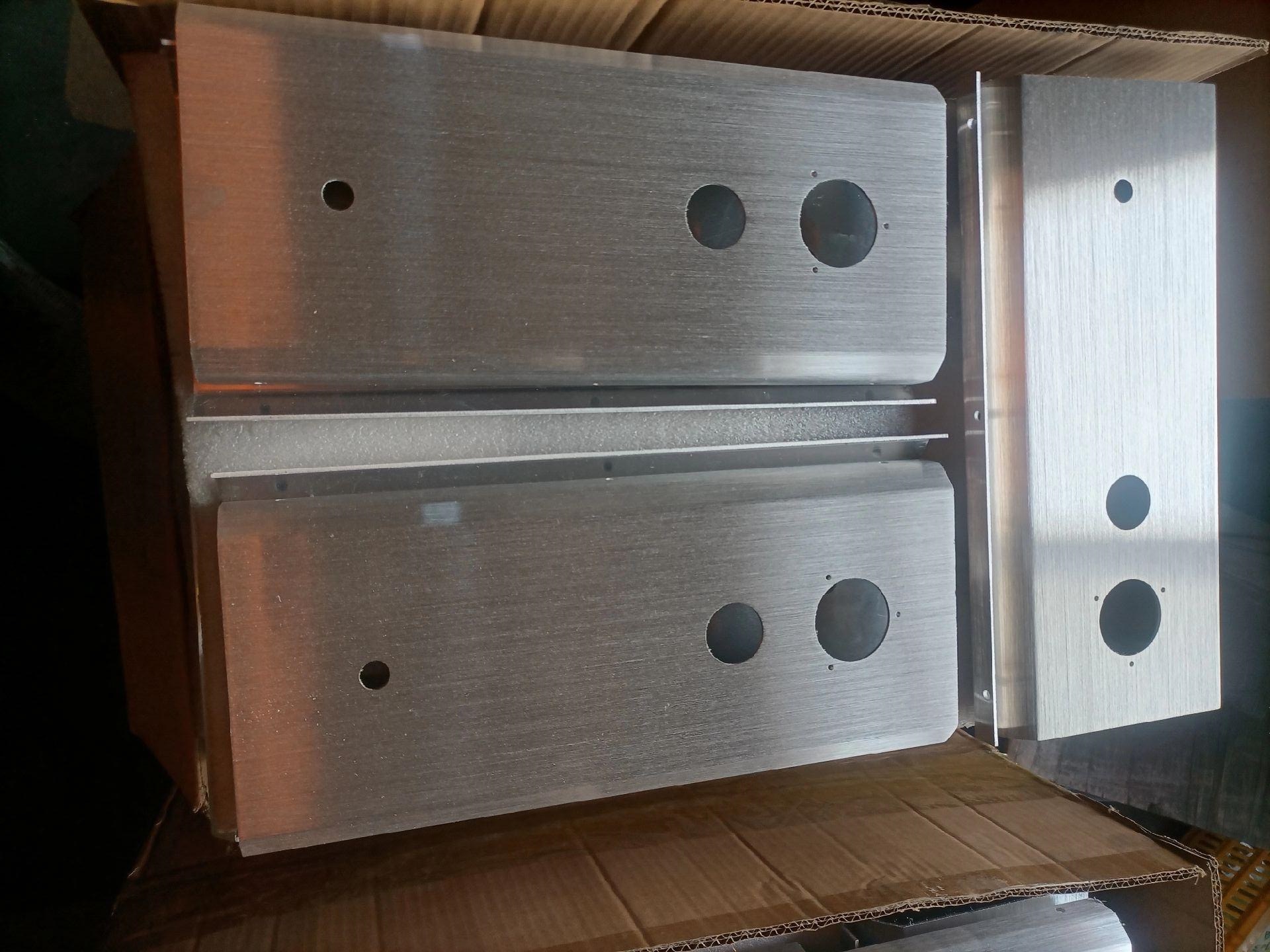 stainless steel electrical cabinet housing brushed