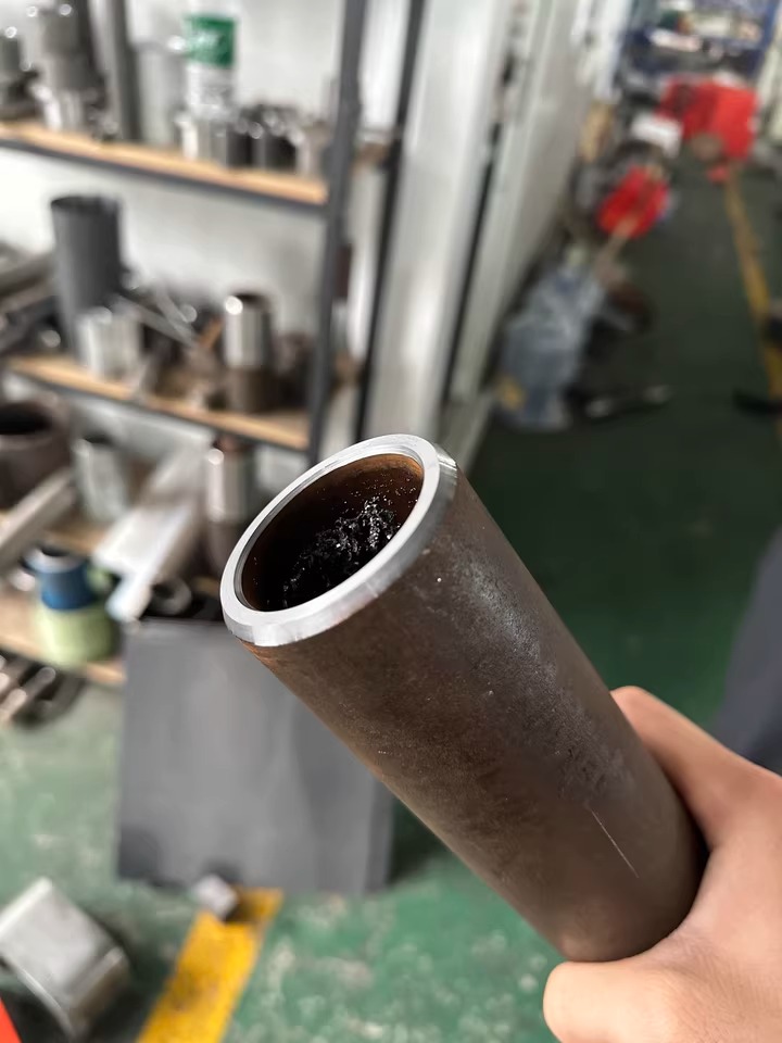 stainless steel pipe edge trimming and chamfering