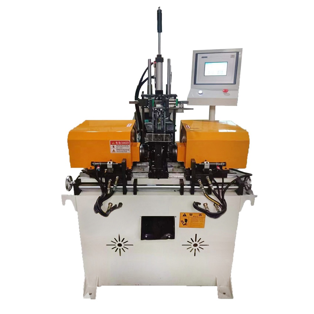 automatic cnc double head hydraulic chamfering machine img1