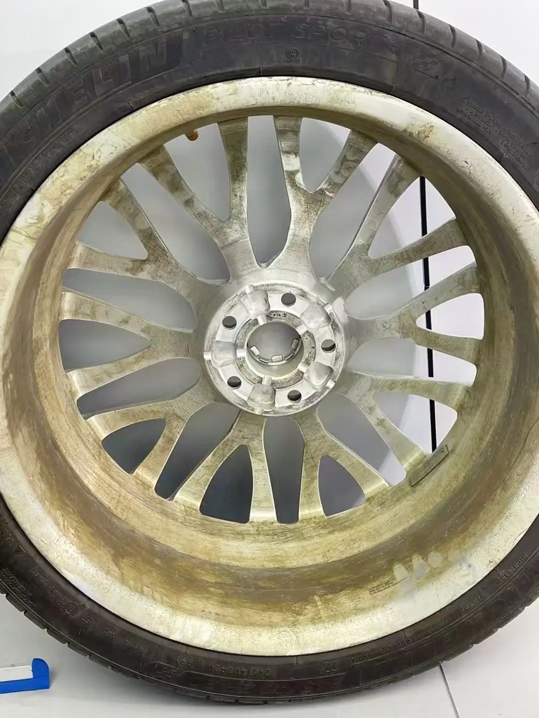 alloy wheel polishing comparison before