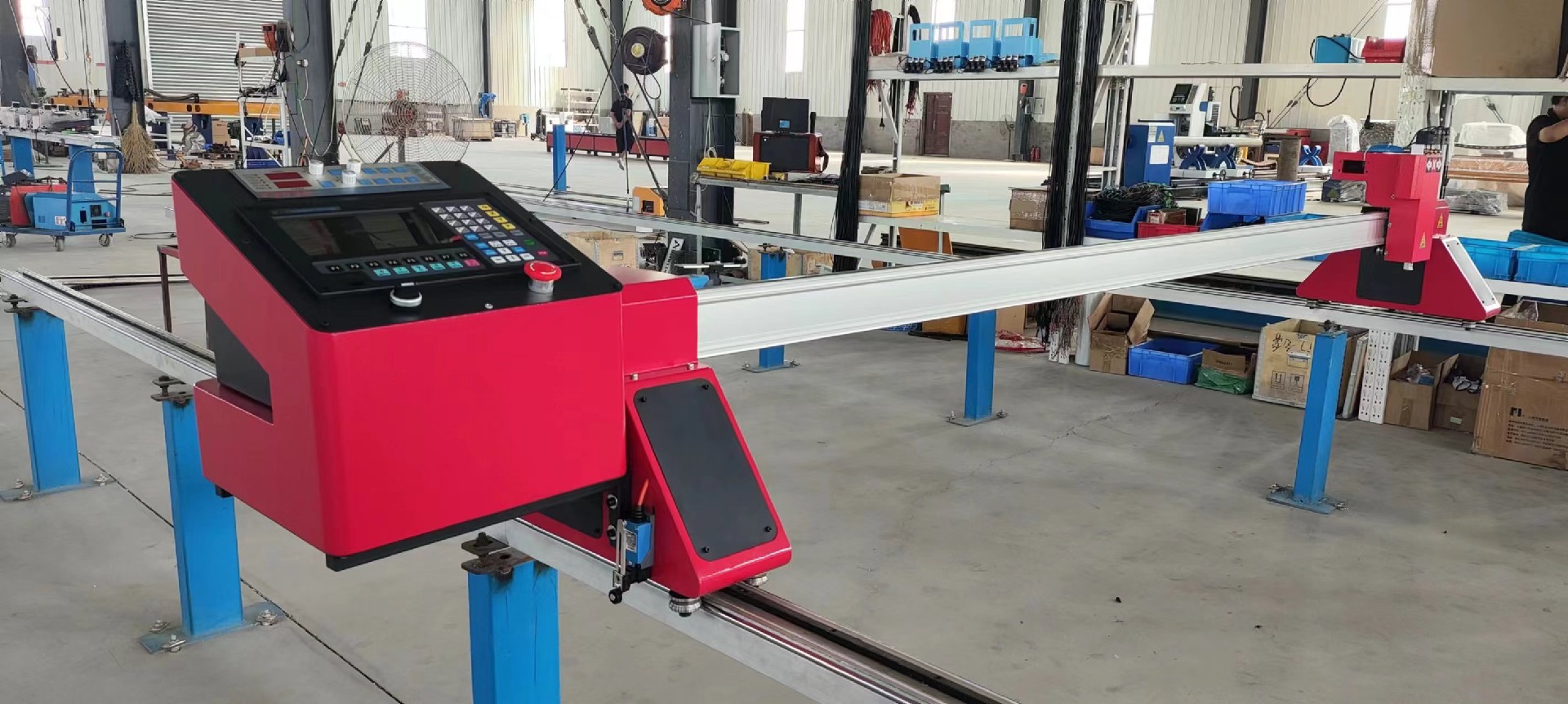 portable gantry cnc plasma and flame cutting machinedual track