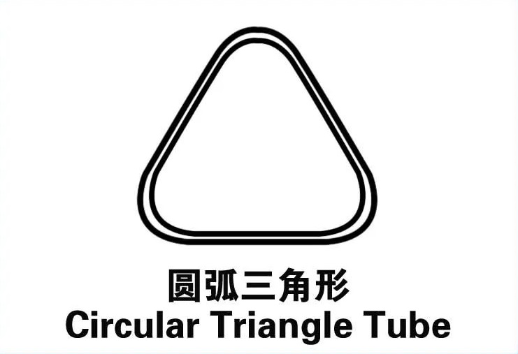 tube triangulaire circulaire