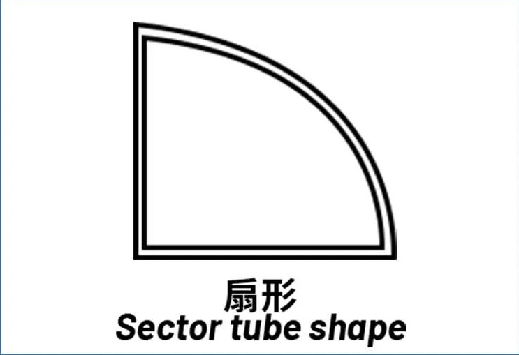 forme de tube sectoriel