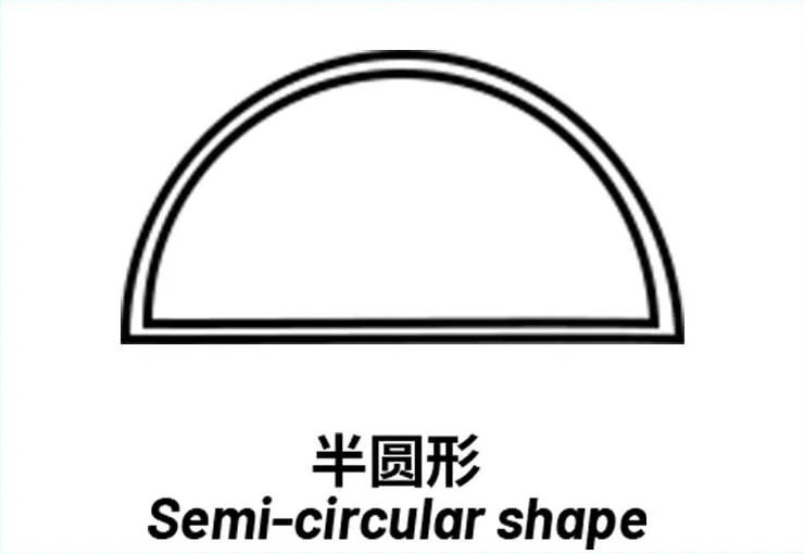 forme semi-circulaire