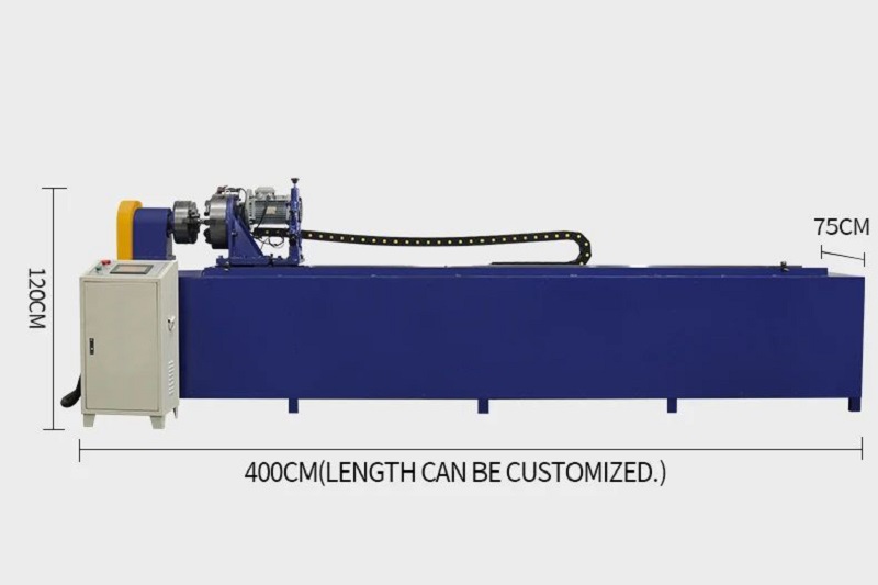 stainless steel tube twisting machine dimensions