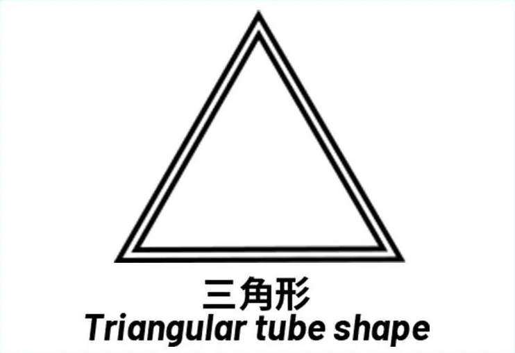 forme de tube triangulaire