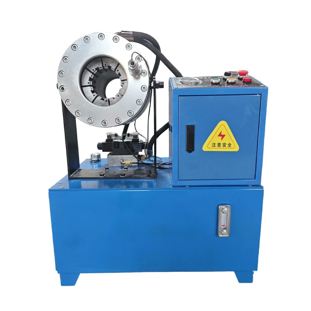 hydraulic pipe end reducing shrinking crimping machine img1